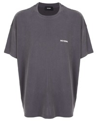 T-shirt girocollo grigio scuro di We11done