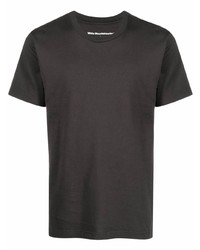 T-shirt girocollo grigio scuro di White Mountaineering