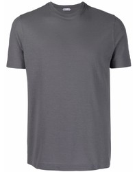 T-shirt girocollo grigio scuro di Zanone