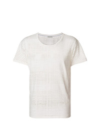 T-shirt girocollo in rete bianca di Each X Other