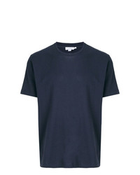 T-shirt girocollo in rete blu scuro di Sunspel