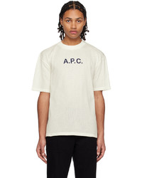 T-shirt girocollo in rete lavorata a maglia bianca di A.P.C.
