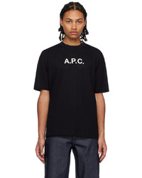 T-shirt girocollo in rete lavorata a maglia nera di A.P.C.
