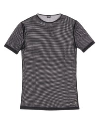 T-shirt girocollo in rete nera di Balenciaga