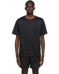 T-shirt girocollo in rete nera di Dries Van Noten