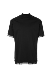 T-shirt girocollo in rete nera di Kolor