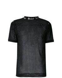 T-shirt girocollo in rete nera di Ktz
