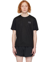 T-shirt girocollo in rete nera di OVER OVER