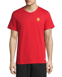 T-shirt girocollo in rete rossa