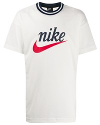 T-shirt girocollo in rete stampata bianca di Nike