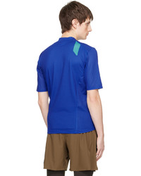 T-shirt girocollo in rete stampata blu di Soar Running