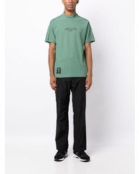 T-shirt girocollo in rete stampata verde menta di MASTER BUNNY EDITION