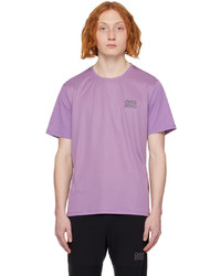 T-shirt girocollo in rete viola chiaro di OVER OVER