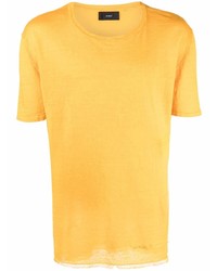 T-shirt girocollo lavorata a maglia arancione di Alanui