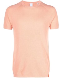 T-shirt girocollo lavorata a maglia arancione di Aspesi