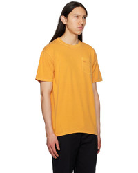 T-shirt girocollo lavorata a maglia arancione di Noah