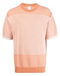 T-shirt girocollo lavorata a maglia arancione di Paul Smith