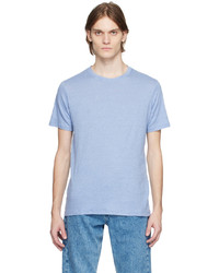 T-shirt girocollo lavorata a maglia azzurra di Isabel Marant