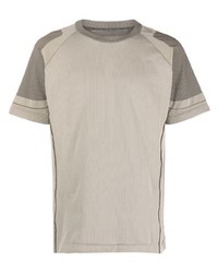 T-shirt girocollo lavorata a maglia beige di J.LAL