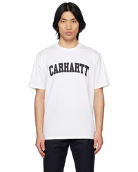 T-shirt girocollo lavorata a maglia bianca e nera di CARHARTT WORK IN PROGRESS