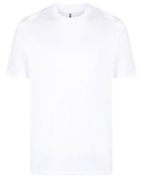 T-shirt girocollo lavorata a maglia bianca di Brunello Cucinelli