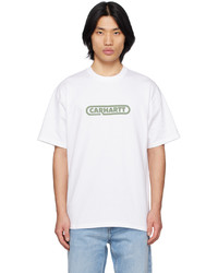 T-shirt girocollo lavorata a maglia bianca di CARHARTT WORK IN PROGRESS