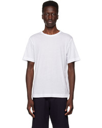 T-shirt girocollo lavorata a maglia bianca di Dries Van Noten