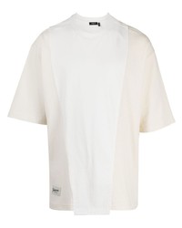 T-shirt girocollo lavorata a maglia bianca di FIVE CM