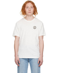 T-shirt girocollo lavorata a maglia bianca di rag & bone