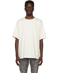 T-shirt girocollo lavorata a maglia bianca di rag & bone