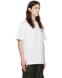 T-shirt girocollo lavorata a maglia bianca di Nike