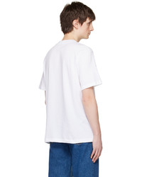 T-shirt girocollo lavorata a maglia bianca di The Row