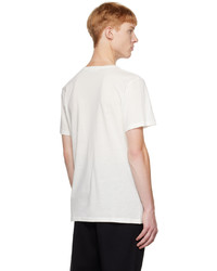 T-shirt girocollo lavorata a maglia bianca di Jil Sander