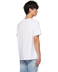 T-shirt girocollo lavorata a maglia bianca di A.P.C.