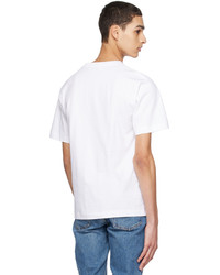 T-shirt girocollo lavorata a maglia bianca di Études