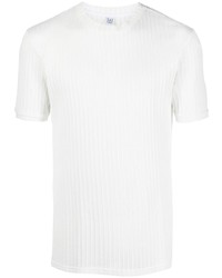 T-shirt girocollo lavorata a maglia bianca di Winnie NY