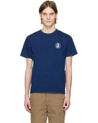 T-shirt girocollo lavorata a maglia blu scuro di BAPE