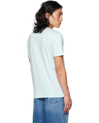 T-shirt girocollo lavorata a maglia blu di Givenchy