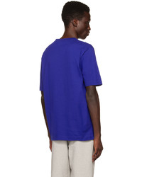 T-shirt girocollo lavorata a maglia blu di Études