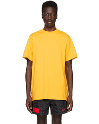 T-shirt girocollo lavorata a maglia gialla di 424