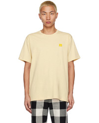 T-shirt girocollo lavorata a maglia gialla di Acne Studios