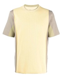 T-shirt girocollo lavorata a maglia gialla di Jacquemus