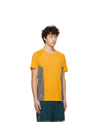 T-shirt girocollo lavorata a maglia gialla di ADIDAS X MISSONI
