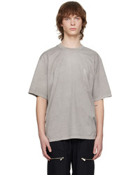 T-shirt girocollo lavorata a maglia grigia di Attachment