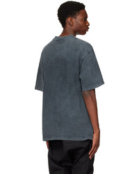 T-shirt girocollo lavorata a maglia grigio scuro di Han Kjobenhavn