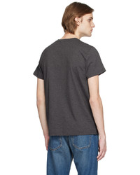 T-shirt girocollo lavorata a maglia grigio scuro di Isabel Marant