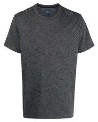 T-shirt girocollo lavorata a maglia grigio scuro di Polo Ralph Lauren