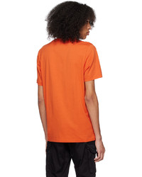 T-shirt girocollo lavorata a maglia marrone scuro di C.P. Company