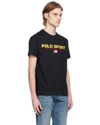 T-shirt girocollo lavorata a maglia marrone di Polo Ralph Lauren