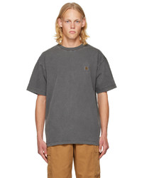 T-shirt girocollo lavorata a maglia marrone di CARHARTT WORK IN PROGRESS